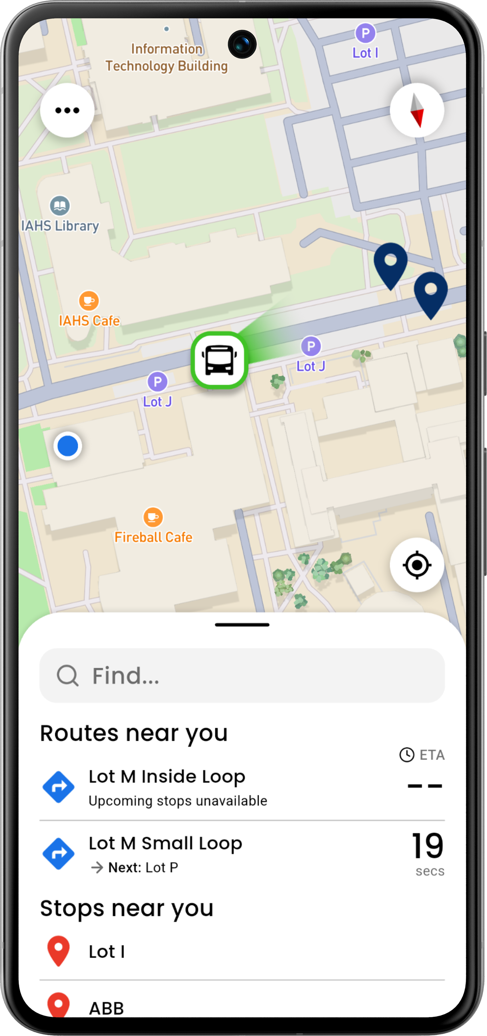 Commuter app
                  screen 1